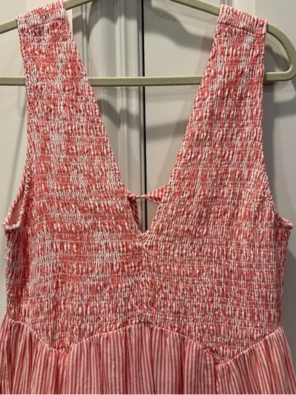 Free People Juno Maxi dress striped guava combo Large